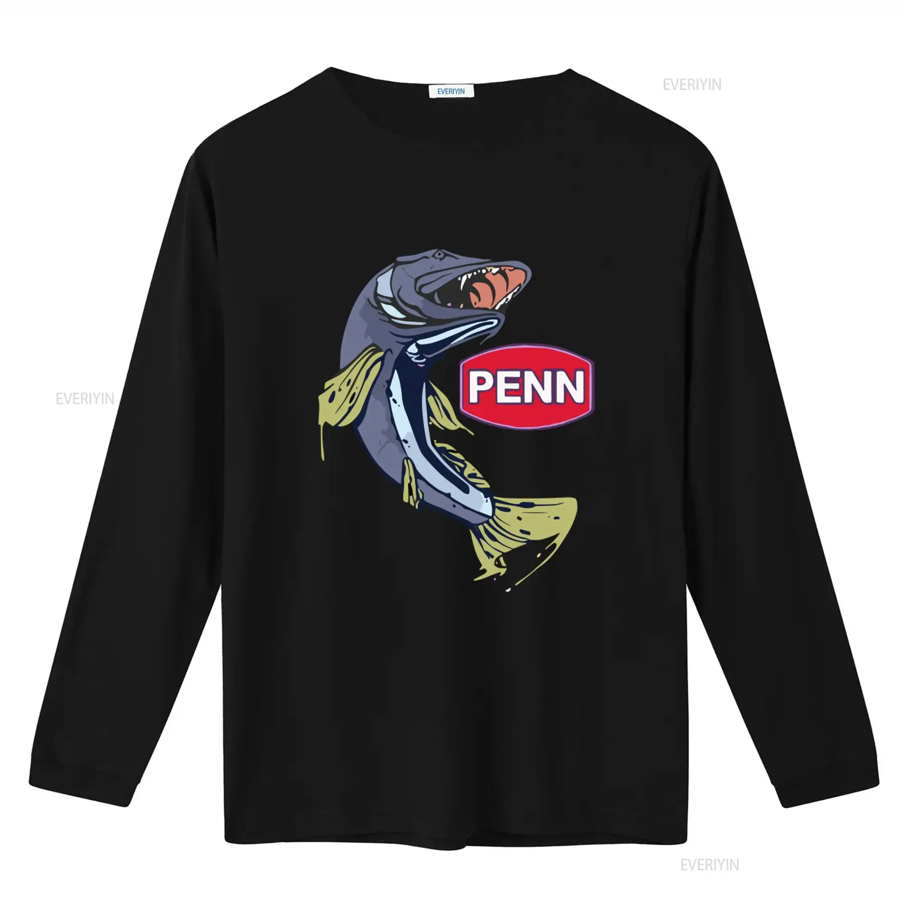 Kaos Hitam Pria Logo Perusahaa - Fishing Equipment Logo ulasan dan harga