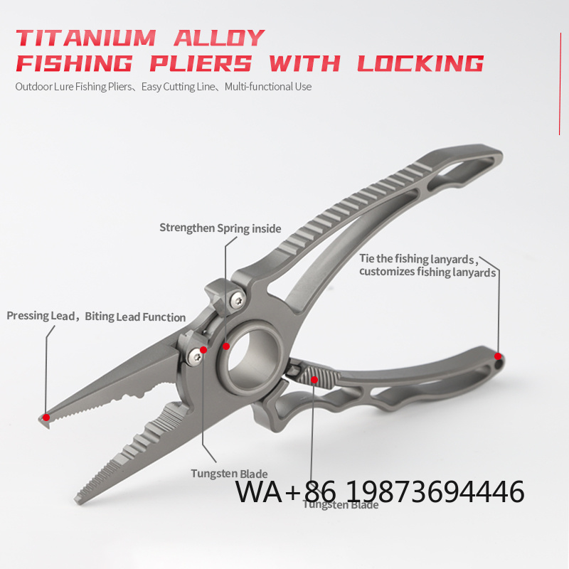 Tang pemancing titanium berkua - Fishing Equipment Logo ulasan dan harga