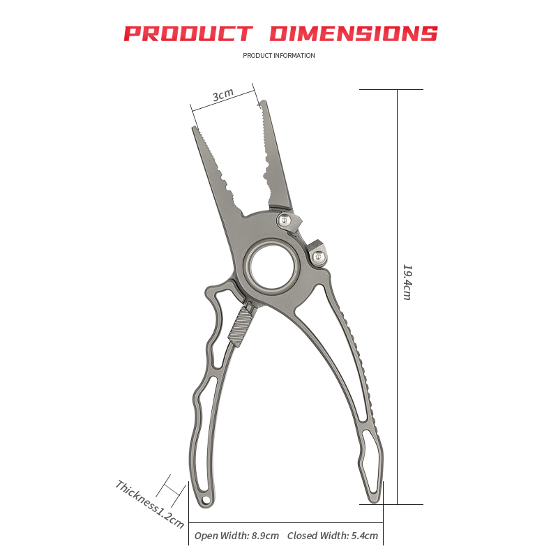 Tang pemancing titanium berkua - Fishing Equipment Logo ulasan dan harga